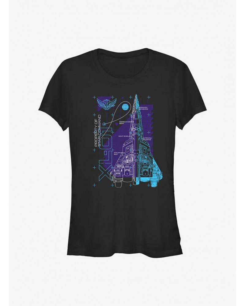 Disney Pixar Lightyear Ship Schematic Girls T-Shirt $7.47 T-Shirts