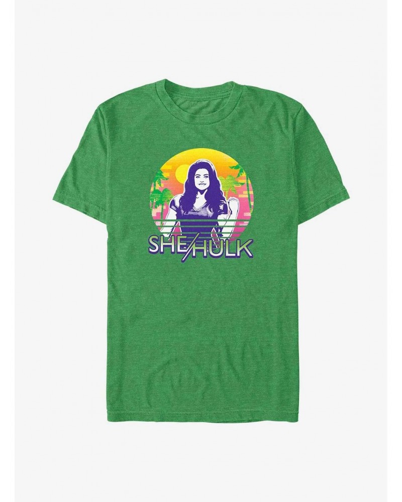 Marvel She-Hulk: Attorney At Law Retro Sunset T-Shirt $7.46 T-Shirts