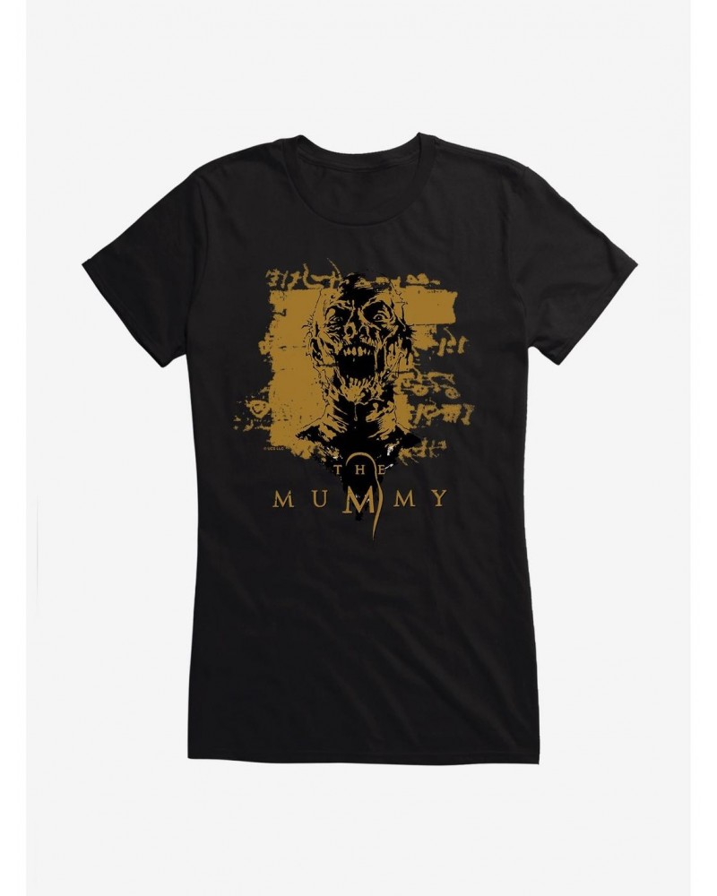 The Mummy Distressed Hieroglyphics Girls T-Shirt $6.18 T-Shirts