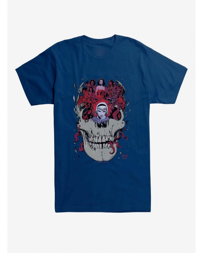 Chilling Adventures of Sabrina Skull T-Shirt $8.13 T-Shirts