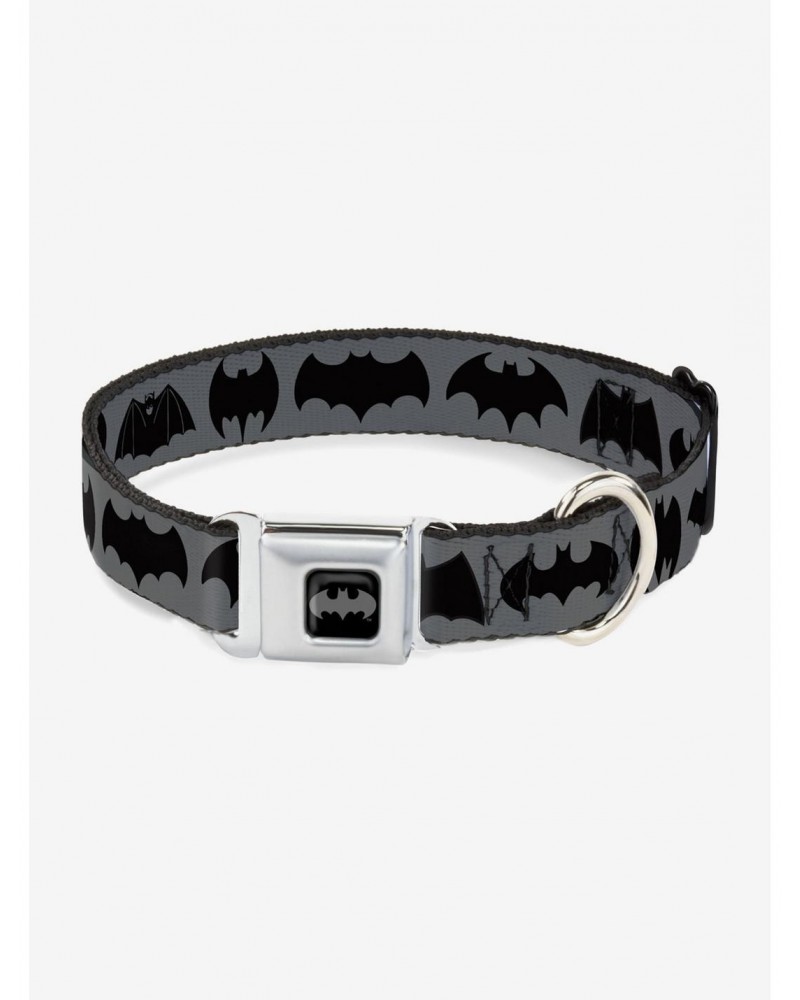 DC Comics Justice League Bat Logo Transitions Seatbelt Buckle Pet Collar $11.21 Pet Collars