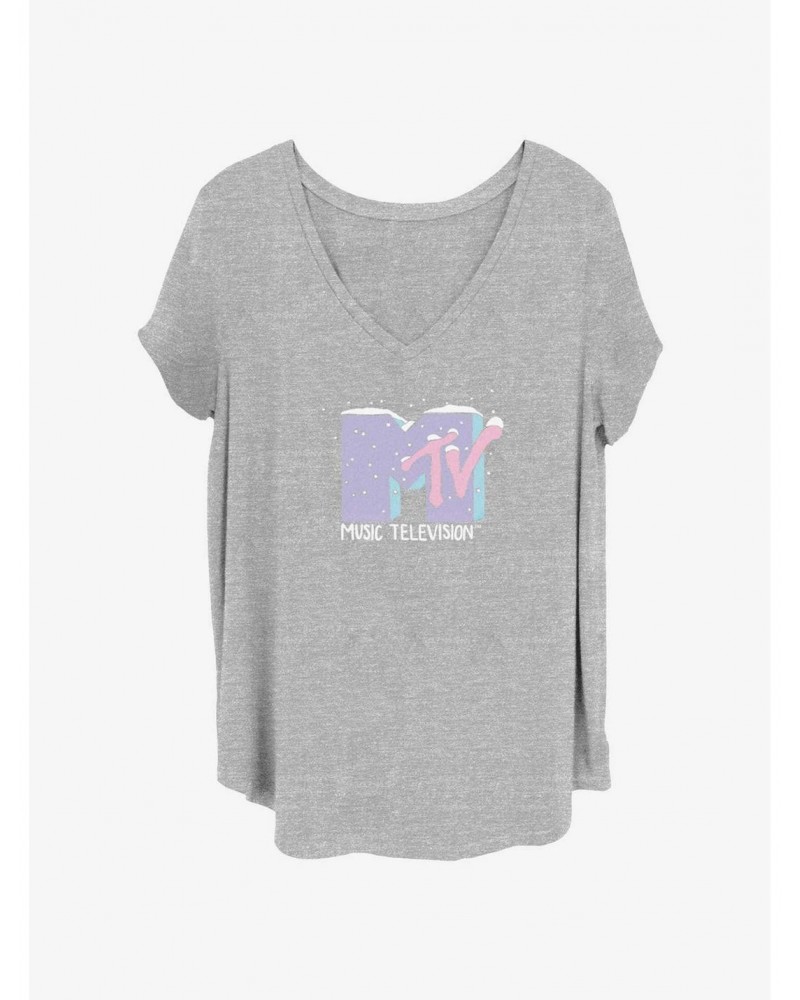 MTV Pastel Snow Logo Girls T-Shirt Plus Size $7.40 T-Shirts