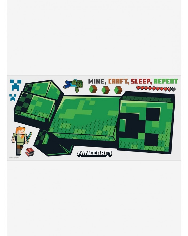 Minecraft Creeper Giant Peel & Stick Wall Decals $9.26 Decals