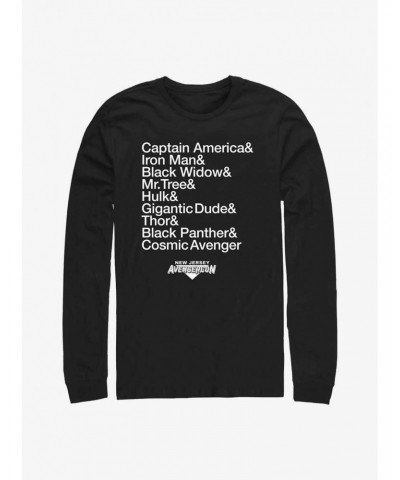 Marvel Ms. Marvel Name List Avengercon Long-Sleeve T-Shirt $7.90 T-Shirts