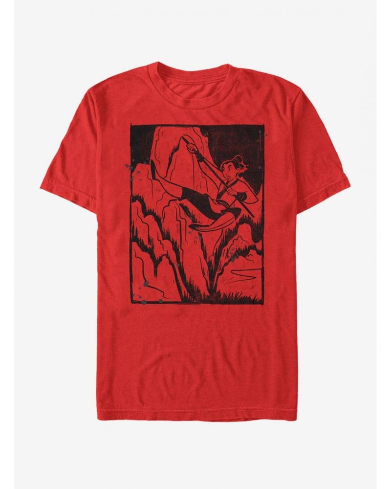 Disney Mulan Ink Woodblock T-Shirt $8.60 T-Shirts