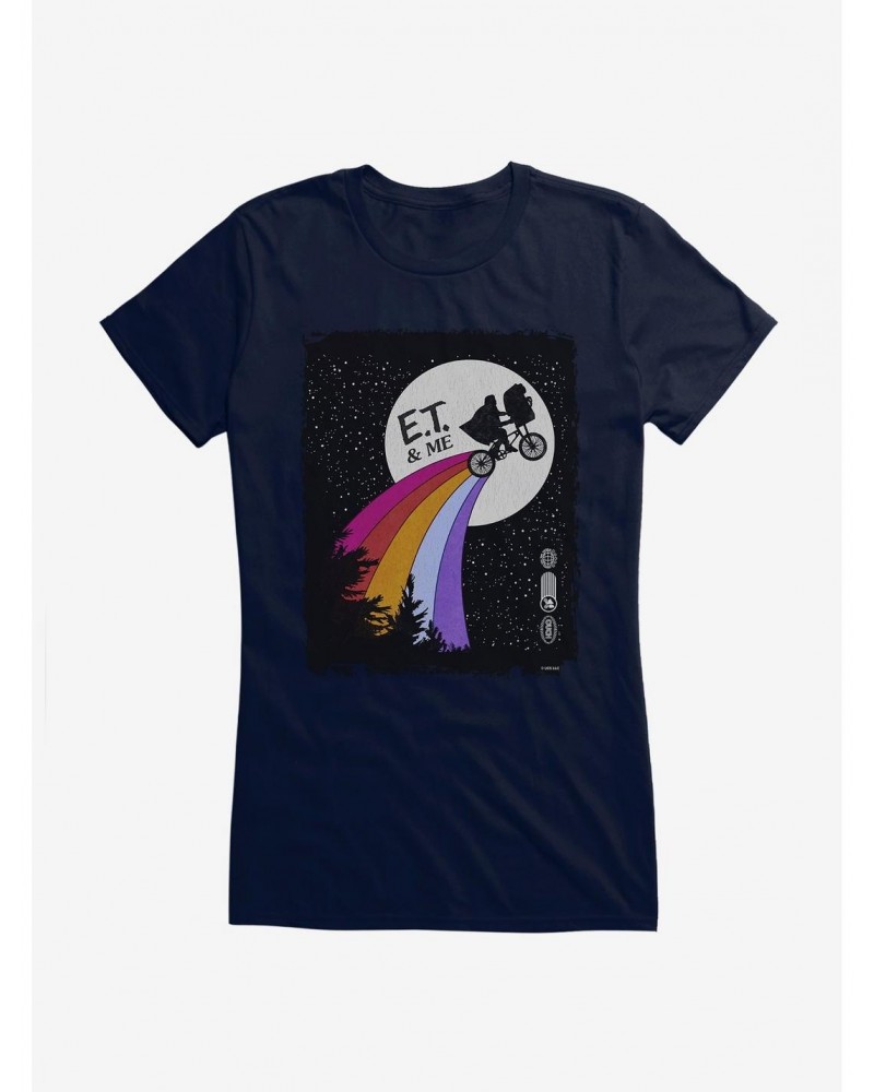 E.T. 40th Anniversary Rainbow Flight Graphic Girls T-Shirt $9.96 T-Shirts