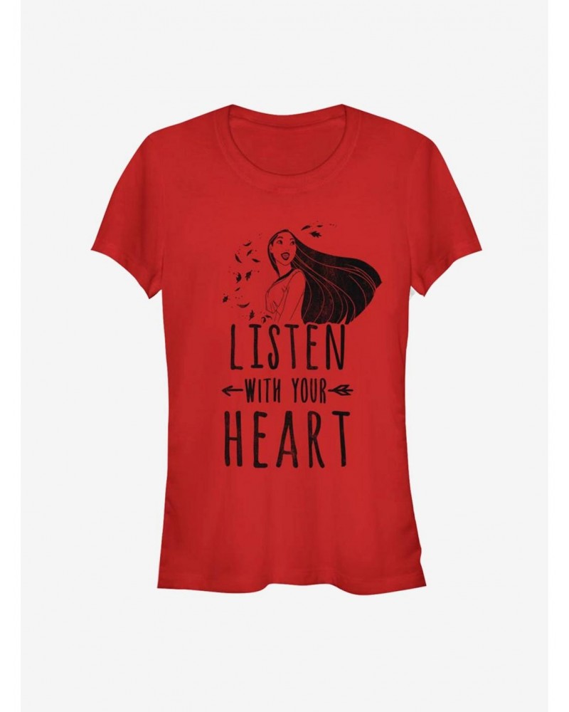 Disney Pocahontas Listen With Your Heart Pocahontas Girls T-Shirt $6.97 T-Shirts