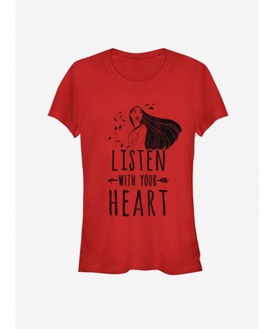 Disney Pocahontas Listen With Your Heart Pocahontas Girls T-Shirt $6.97 T-Shirts