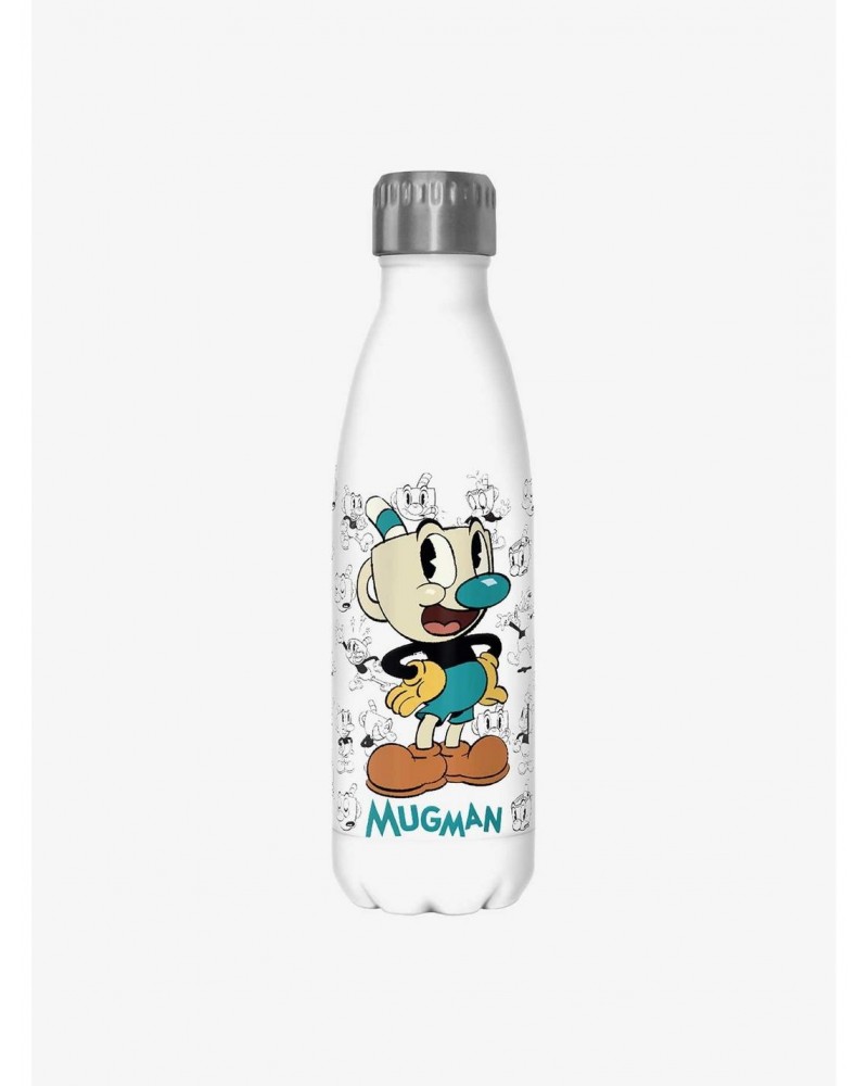 Cuphead: The Delicious Last Course Mugman Sketches Water Bottle $7.47 Water Bottles