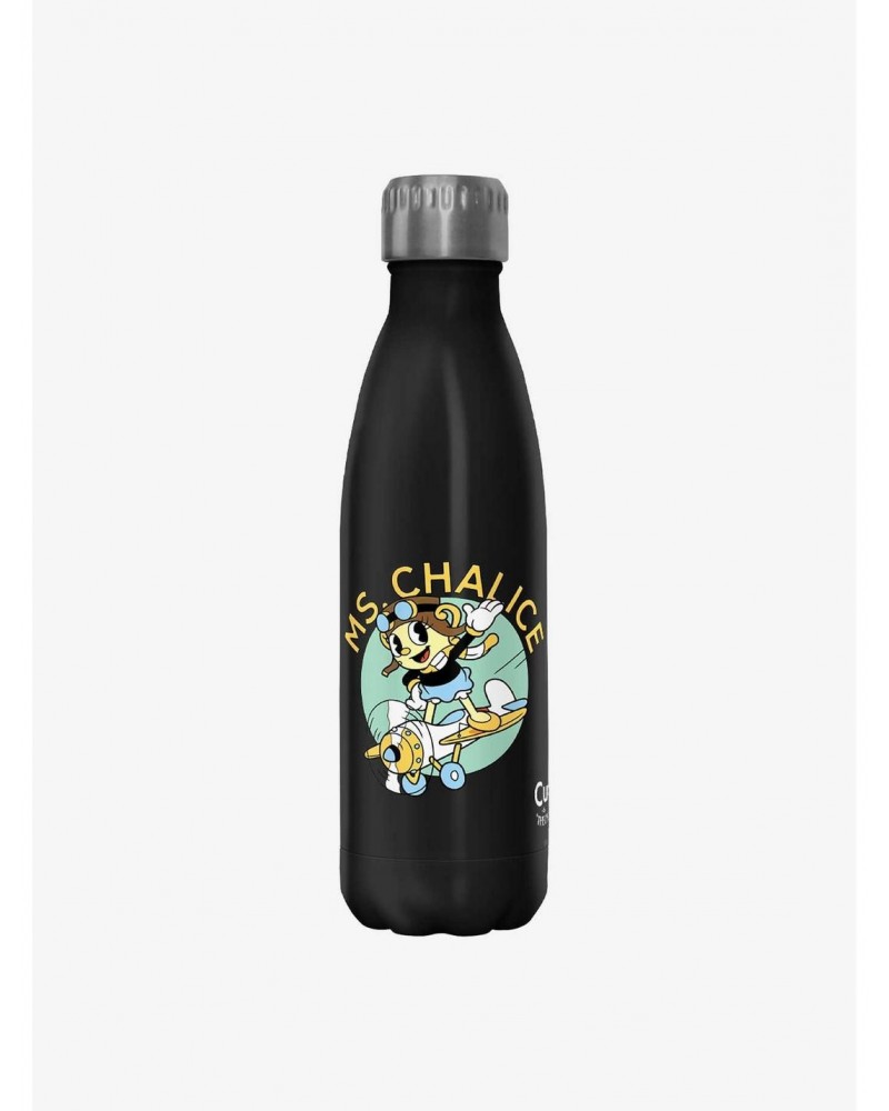 Cuphead: The Delicious Last Course Ms. Chalice Plane Ride Water Bottle $8.47 Water Bottles